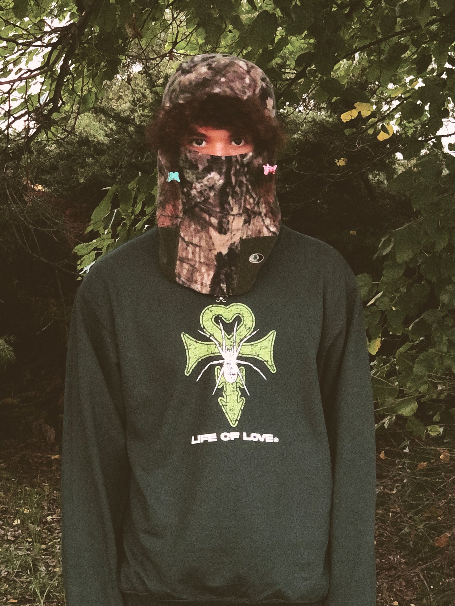 Arachnid Crewneck Sweater (GREEN) - Life of Love