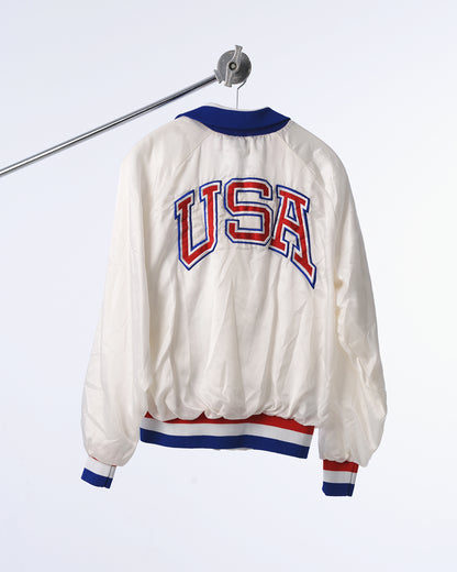 1992 USA Olympics White Windbreaker - Size M