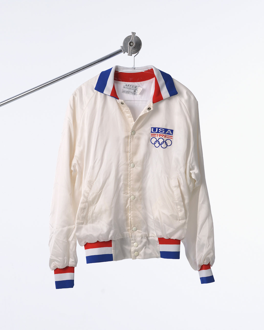 1992 USA Olympics White Windbreaker - Size M