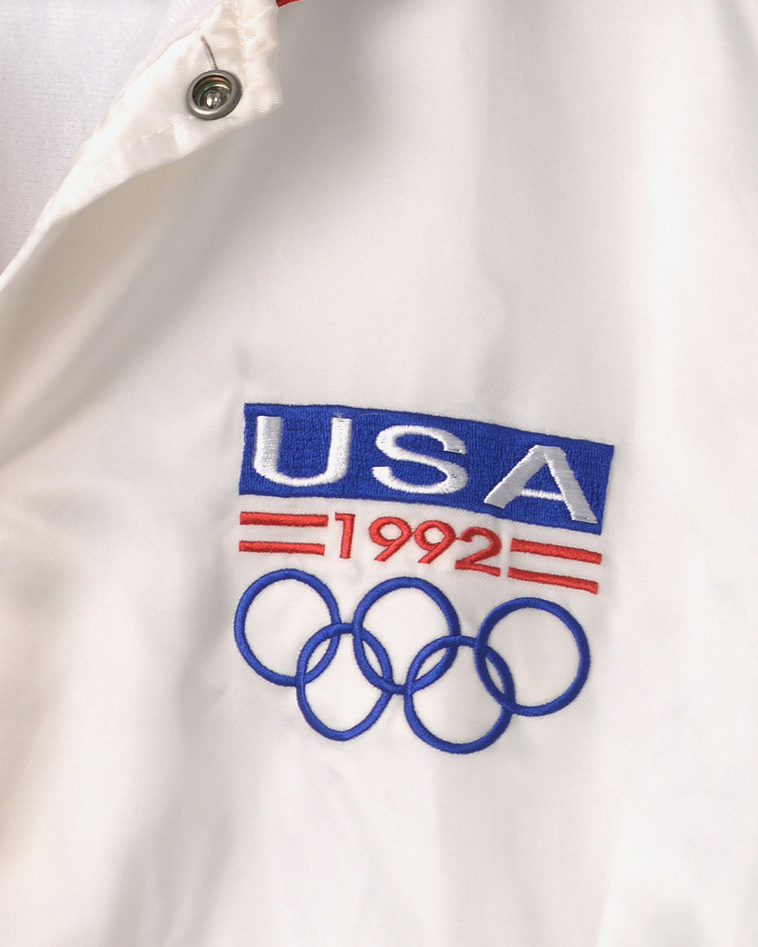 1992 USA Olympics White Windbreaker - Size M