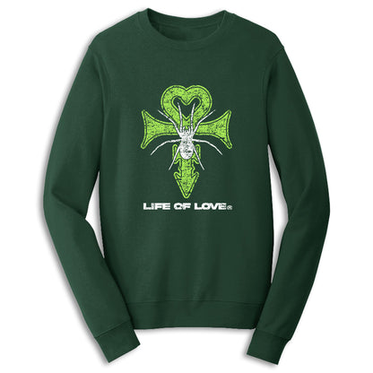 Arachnid Crewneck Sweater (GREEN) - Life of Love 